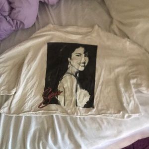 Cropped white Selena shirt